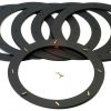 Photographic black powder coated metal rings and clip to hold scrim screen or gels. Contains 12 rings and 72 clips to make 6 sets.