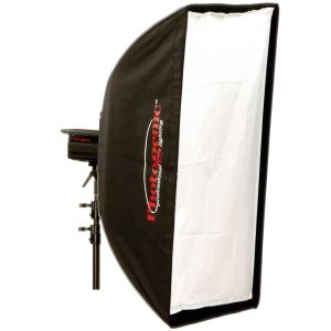 Rectangle 36” by 48” box with front and internal diffusion, speed ring, rods and case.